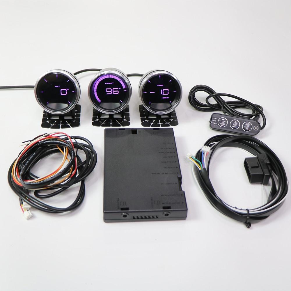 Def A2 7-Color OBD2 Gauge 2.5 Inch Water Temperature Oil Pressure Turbo Oil Temp Vacuum Voltage Universal 60mm Car Meter
