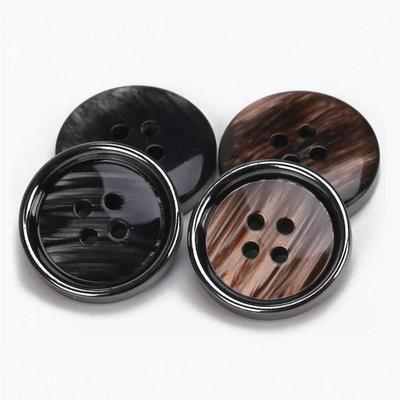 20Pcs/lot 15-25mm High End Resin Black Brown Pearl Buttons Men/women's Woolen Coats Windbreakers Suit Sewing Decorative Buttons