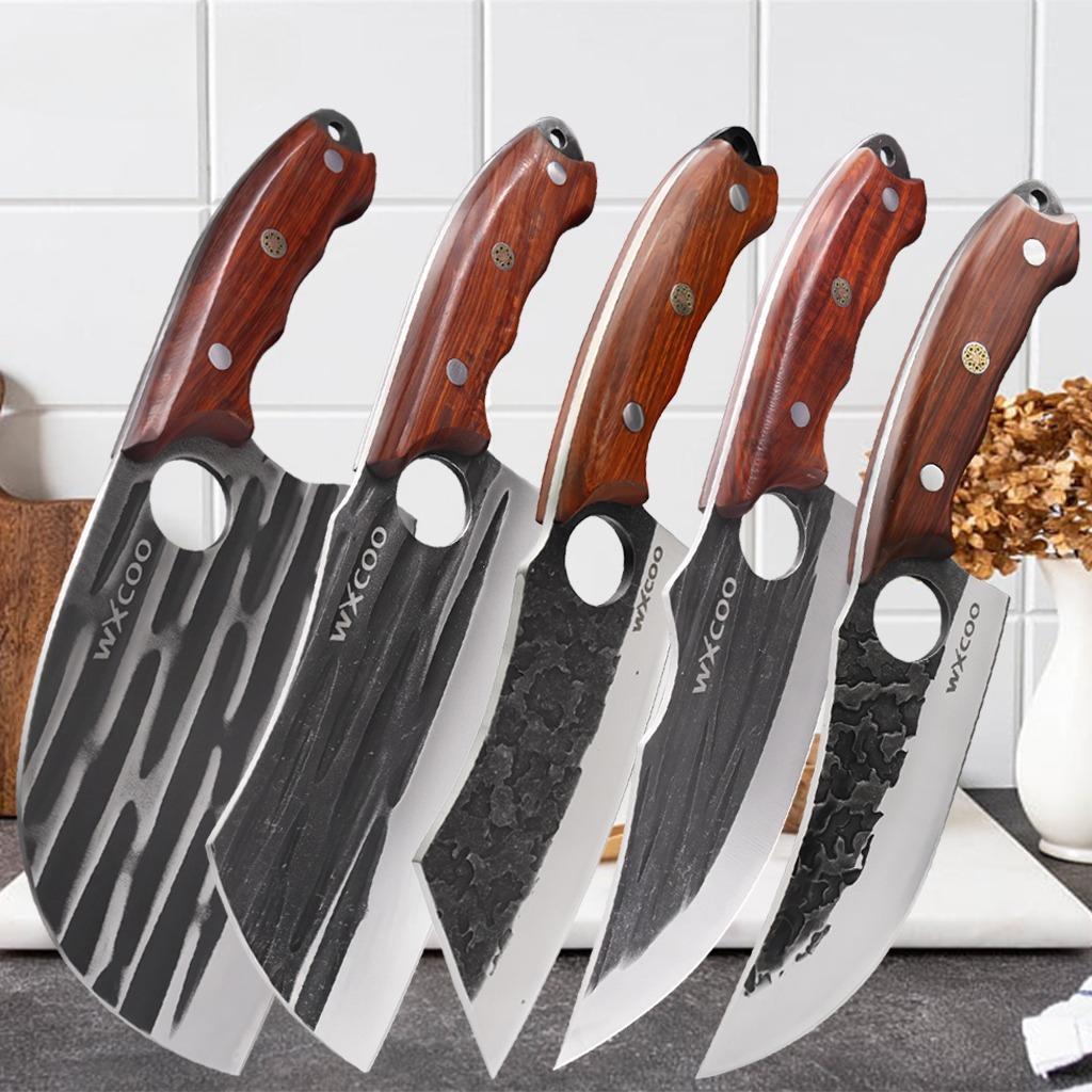 5PCS Professional Kitchen Knife Multipurpose Knife Stainless Steel Boning Knife Set Kitchenware Utility Knife for Cooking Cutting Knife