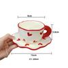 2024 Christmas Present Ins Coffee Tea Cup Creative Heart Mug Romantic Gifts Ceramic Milk Coffee Cups Gift For Girlfriend Wife