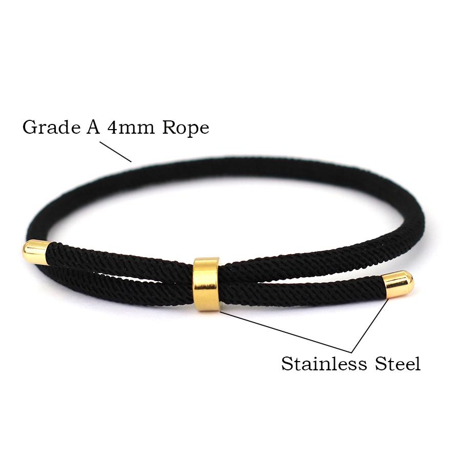 Simple Style Rope Bracelet For Men Unfading 6 Colors Grade A 4mm Thread Luck Red Braslet Valentine Day Gift Pulsera Cuerda