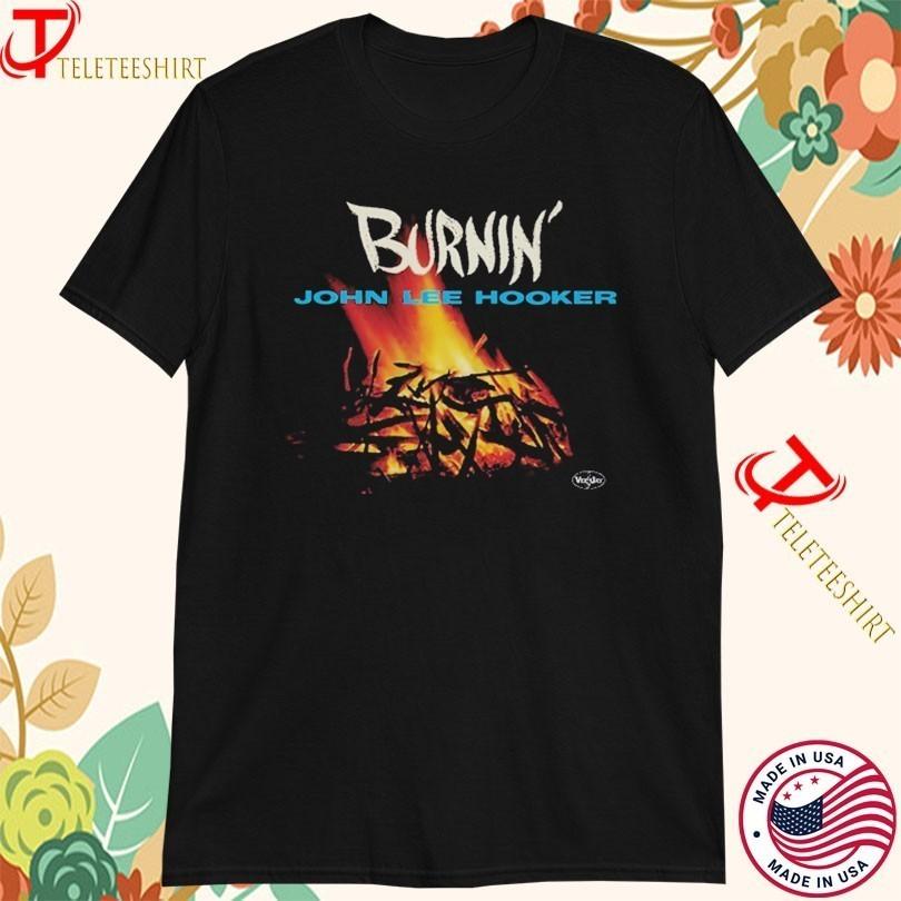 John Lee Hooker Burnin Black Cotton T-shirts All size S-5XL TH71 M