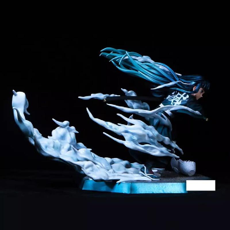Demon Slayer Kimetsu No Yaiba Mist Pillar Tokito Muichiro Battle Pose Anime Merchandise Action Figure Desktop Decoration Model