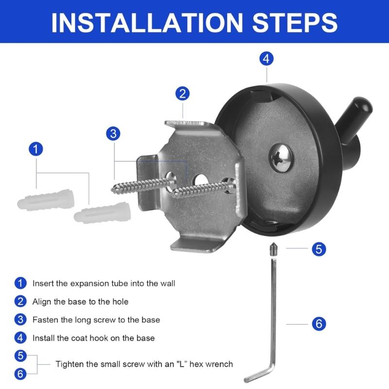 Dwuhakowy Uchwyt Ścienny Odporny na Korozję Stal Nierdzewna Łazienka Kuchnia Artykuły