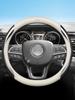 For Jeep Grand Cherokee Compass Wrangler JK Patriot Commander Gladiator Renegade Car Carbon Fiber Leather Steering Wheel Cover