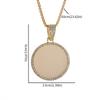 Hot Sale Round Photo Frame Moissanite Hip Hop Pendant for Men and Women