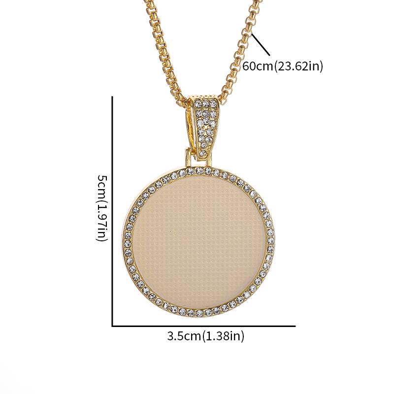 Hot Sale Round Photo Frame Moissanite Hip Hop Pendant for Men and Women