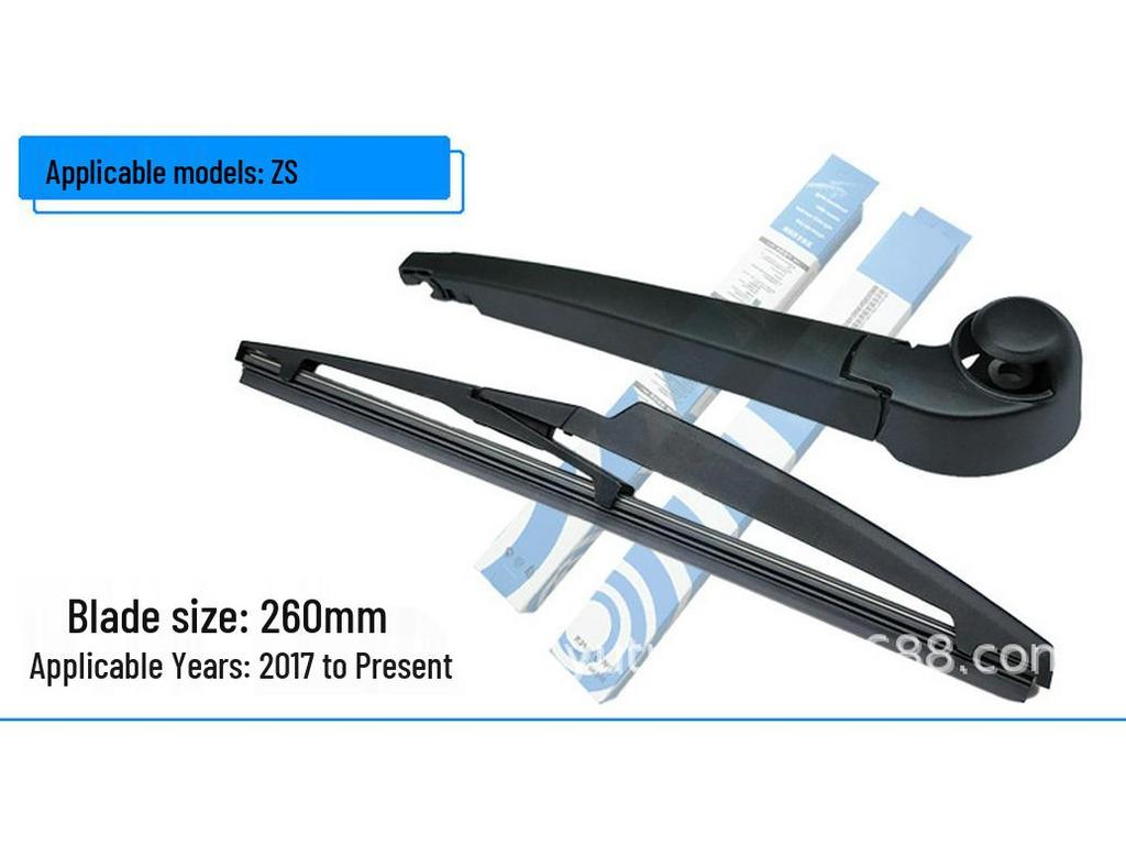 Rear Wiper Blade & Arm Assembly for MG3, MG5, Roewe GS, ZS, HS - Bone-less Rubber Strip
