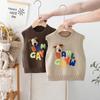 Children's Wool Embroidered Vest - Sleeveless Cardigan for Spring/Autumn