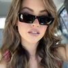 Women Small Rectangle Sunglasses Unisex Vintage Anti-glare UV400 Shades Eyewear Outdoor Riding Car Driving Eye Protection