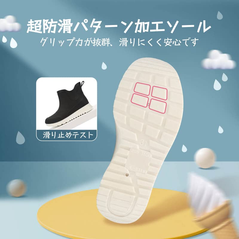 Todaysunny Kids' Rain Boots, Rain Shoes for Boys and Girls, Waterproof and Lightweight Short Boots for All Weather, Perfect for School, Rainy Season,