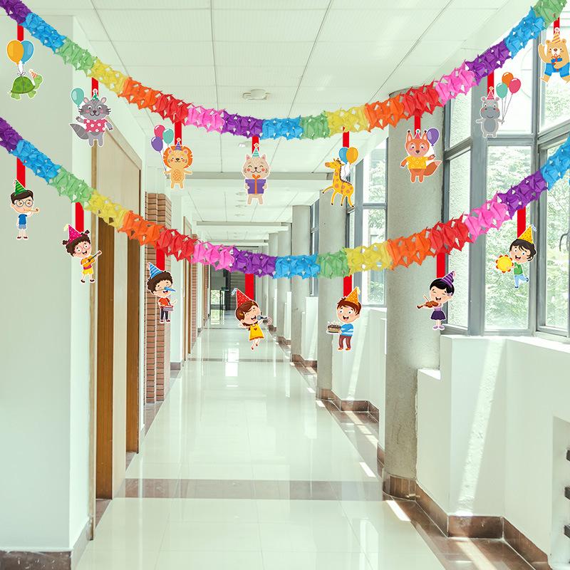 

Квітковий гірлянда Декорація для класу до початку навчального року 2 pcs Back to School Banner Set 1