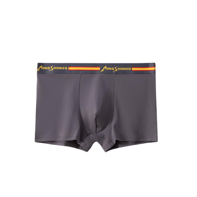 Men's Pure Cotton Comfortable Mid-Waist Boxer Briefs, Breathable & Loose Fit, Youth Plus Size.