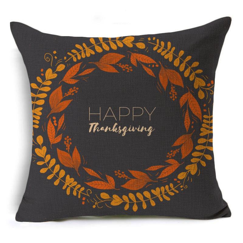 New Thanksgiving Pumpkin Linen Pillow Cover Festive Home Decoration Pillow Cushion Cover