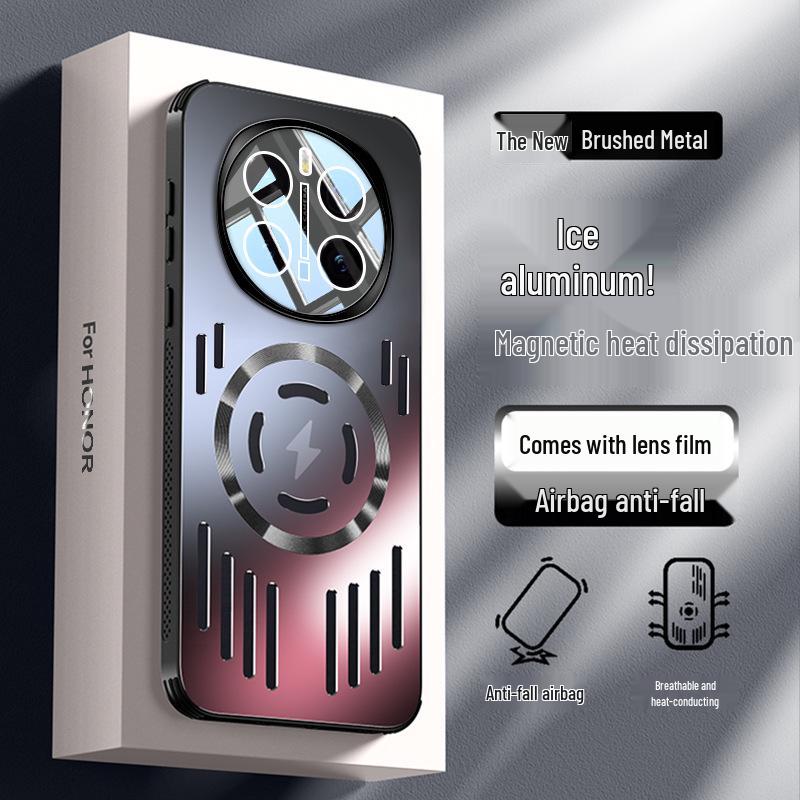 Honor 500Pro Magic 8 Metal Frosted Magnetic X70 Case with Heat Dissipation & Power Protection