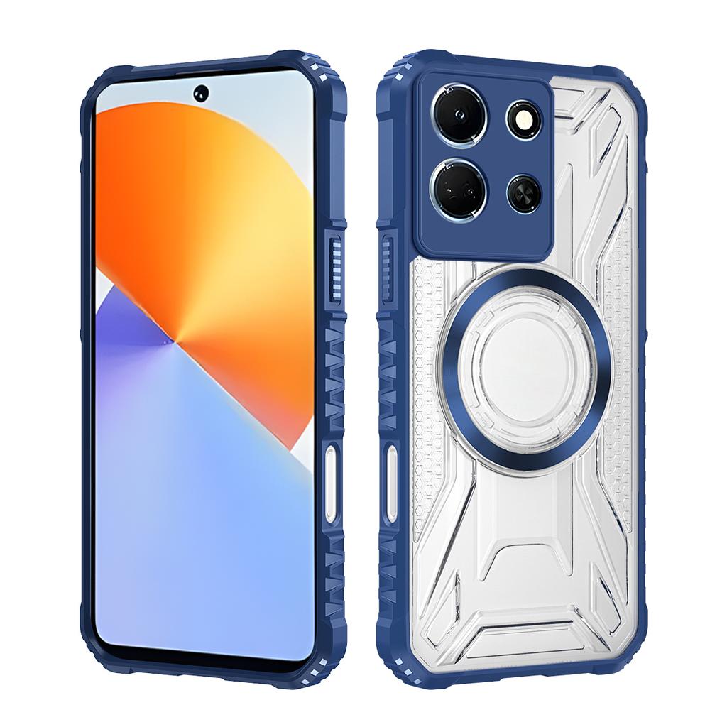 CD Magnetic Design Hard HD Clear Back Cover,For Infinix Note 30 5G/4G Rugger Armor Hard PC TPU Case