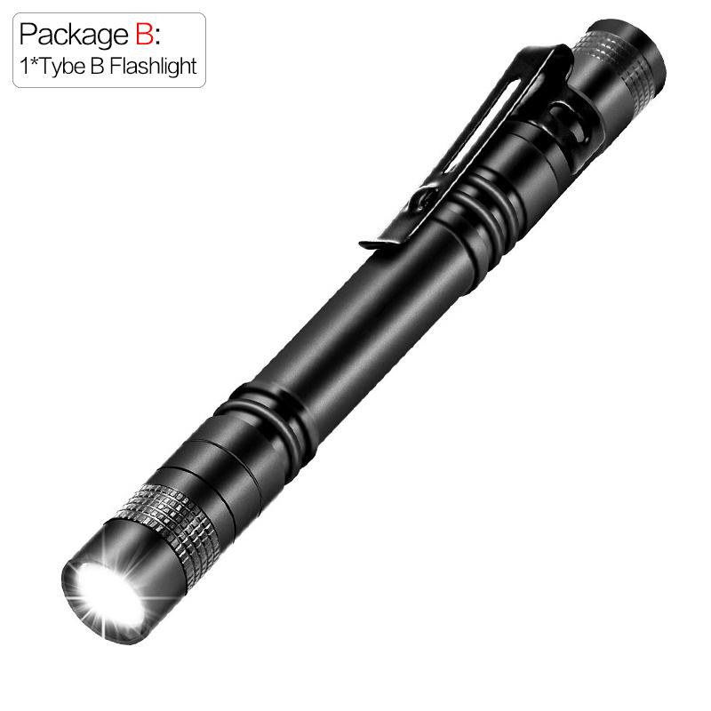 Mini Portable LED Flashlight Pen Light High Lumen Handheld Torch Pocket Ultra Bright Flashlights for Dentist Checking Camping