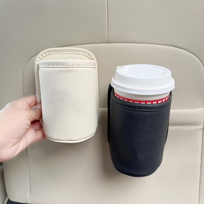 Car Door Cup Holder Leather Automotive Drink Rack Storage Bin Auto Back Seat Cup Holder Organizer Universal Car Accessories