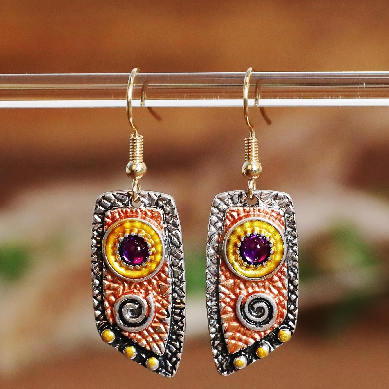 

Модные висячие серьги для женских украшений фиолетовый