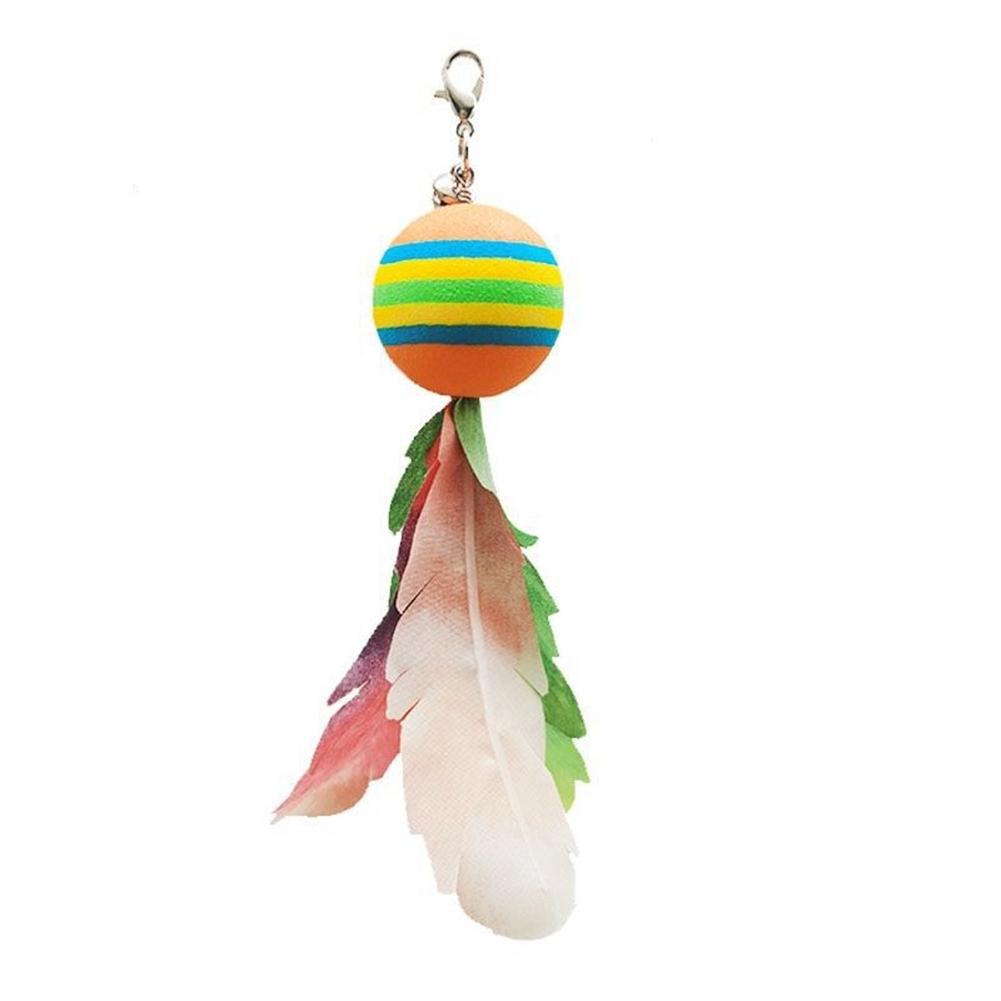 Simulation Bird Cat Toy Feather Bird with Bell Kitten Wand Toy Replacement Heads Cat Teaser Interactive Cat Toy Accessories