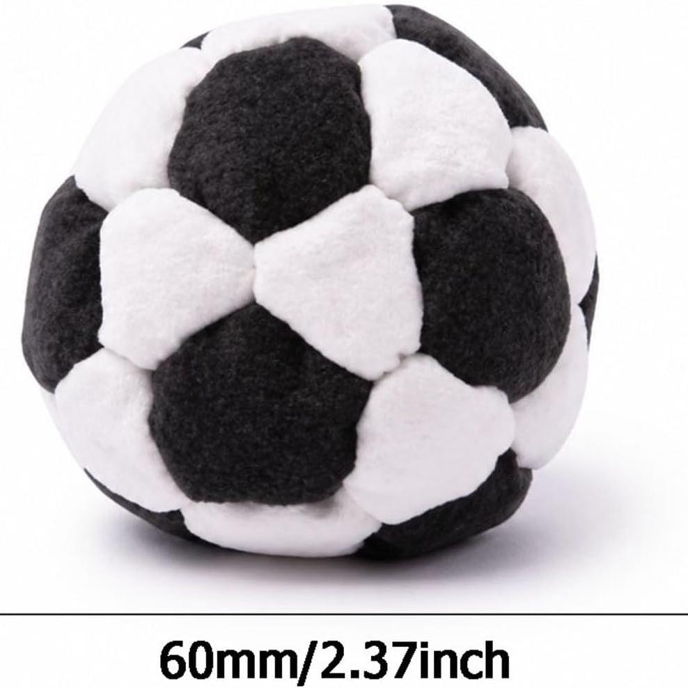6 Pack Soccer Footbags Assorted Color Foot Bag Set Football Sandbags Soft Juggling Balls for Beginners, Outdoor Party Games