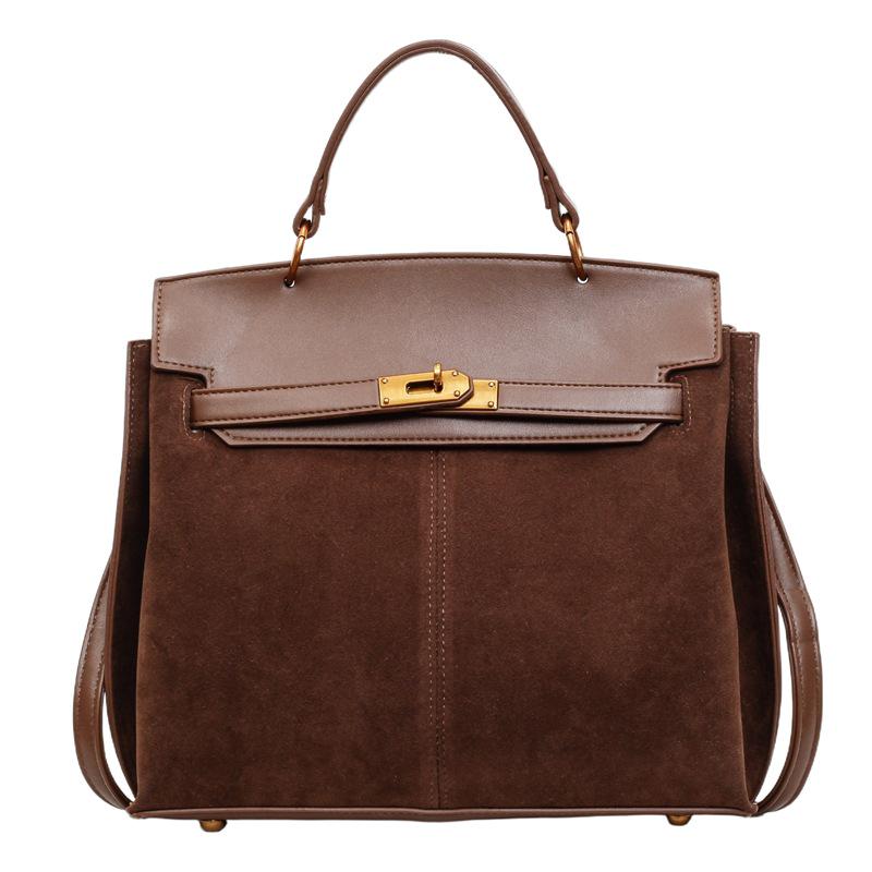 2025 Retro Frosted Kelly-Style Handheld & Crossbody Bag for Women - Autumn/Winter Fashion