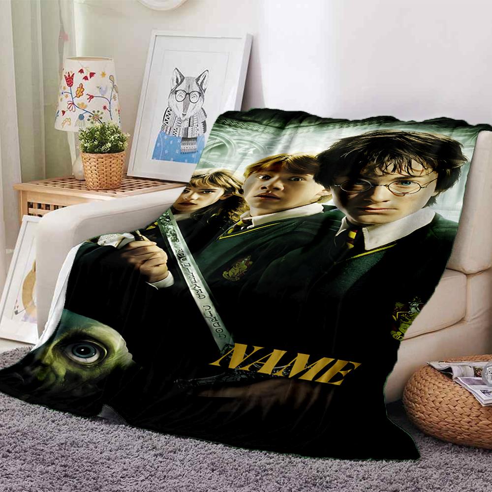 Custom Name "Harry Potter Sorcerer's Stone" blanket for Couch & Bed, Plush Cozy Fuzzy Blanket Super Soft & Warm Blankets for Fall and Winter. 090895
