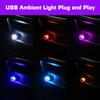 1Pcs Car USB Atmosphere Light Mini LED Neon Atmosphere Light Colorful Universal RGB Indoor Light Car Mood Decorative Light