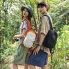 Schoolbag Fashion Outdoor Sports Backpack 1011 New Dopamine Contrasting Color Bag Travel Backpack Men and Women Versatile Travel