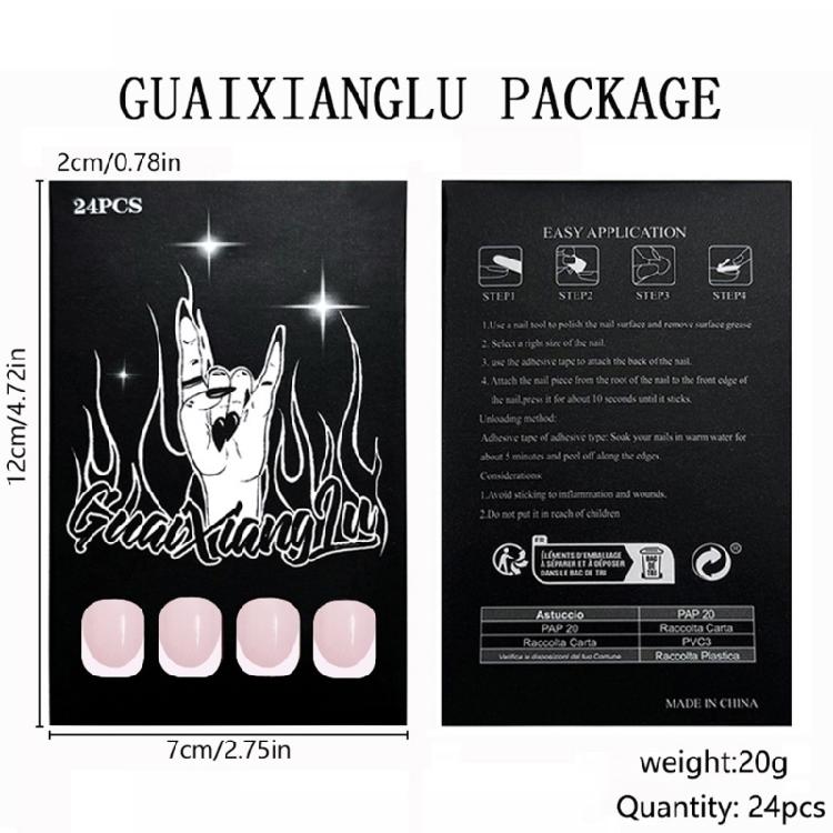 Square Nail Tips Acrylic Fake Nail Glues On Nail Press On Nail Artificial False Nail Stick On Nail for Womens Girls