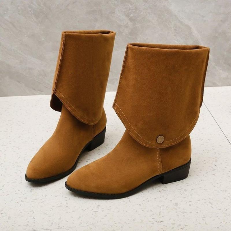 Women's Long Boots Autumn and Winter New Pointed Thick Heels Two Wear One-pedal Women's Boots