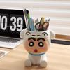 Crayon Shin Chan Anime Figures Peripheral Cartoon Decorative Ornament Storage Box Desk Accessories Organizer Pen Holders Gift