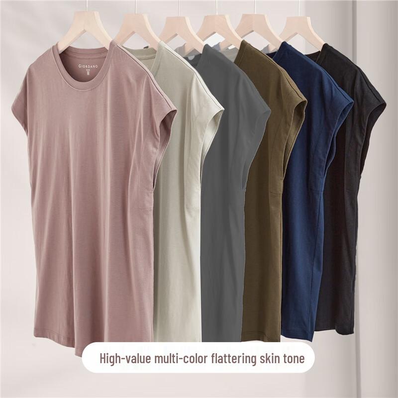Giordano Women's Pure Cotton Crew Neck Short-Sleeve T-Shirt