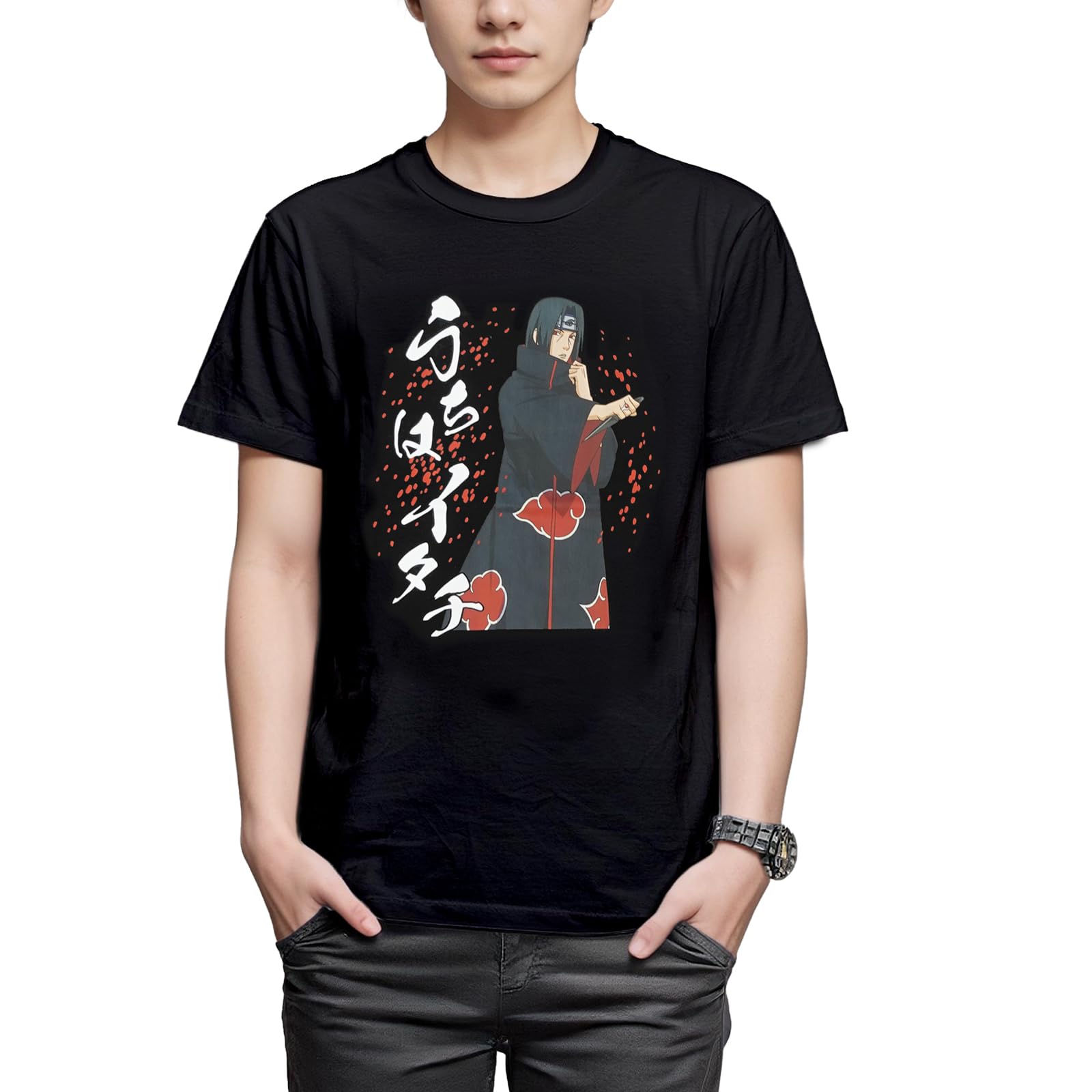 

FinePlus Short Sleeve Naruto Shippuden T-Shirt, Uchiha Itachi Character Merchandise