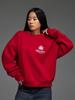Women's Versatile Loose Plus Velvet Letter Print Sweatshirt - 2024 Autumn/Winter Lazy Style, Thickened, Round Neck