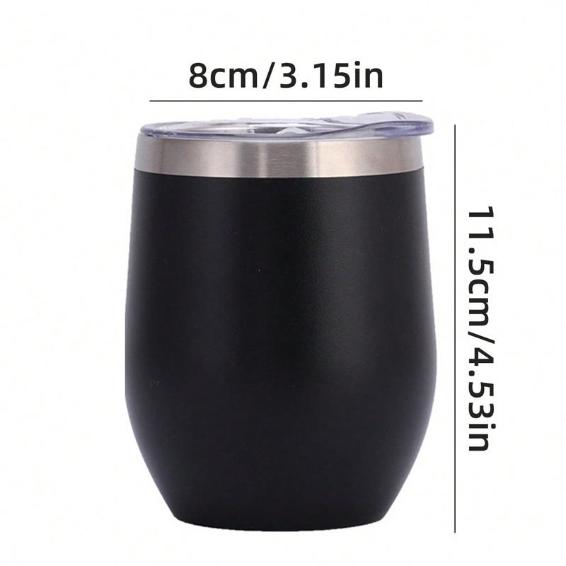 12oz Eggshell Wine Glass Stainless Steel Thermos Bottle Beer Mugs Thermal Cup for Beers Insulated Coffee Cup Travel Tumbler