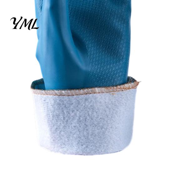 Multipurpose Household Gloves PVC Rubber Cleaning Gloves, Thickened with Warm Fleece Lining Dishwashing Winter Hand Protection Waterproof Anti-Slip
