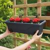 Stainless Steel Railing Hangers 4Pcs Adjustable Planter Box Brackets, Flower Hangers, Pot Holders No Drill Plant Supports for Fence Balcony