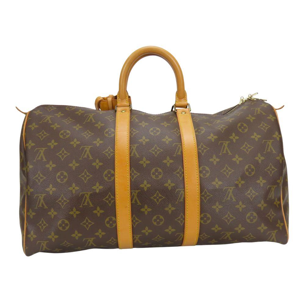Used LOUIS VUITTON Boston bag Kiepol 45 M41428 Monogram/Nume leather Brown Travel