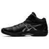 Gel-Hoop V12 Round Toe Lace-Up Fabric Synthetic Leather Mid-Top Basketball Shoes Unisex Sneakers Black 1063A021-001