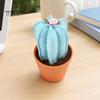 Decorative Artificial Plant for Office Handmade Cactus Ornaments, Soft Fabric Potted Desk Small Succulents Decor Decor, No Watering Mini Desktop