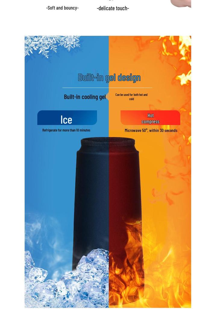 Dual-Use Gel Ice Pack Elbow and Knee Support - High Elasticity, Pressure Relief, Shock Absorption, Hot/Cold Therapy Gear.
