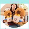 Adorable Capybara Plush Toy Chef With Soft Short Pile Fabric In Baking Style