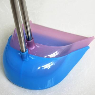 Stainless Steel Rod Dustpan with Windproof Plastic Design for Household Cleaning