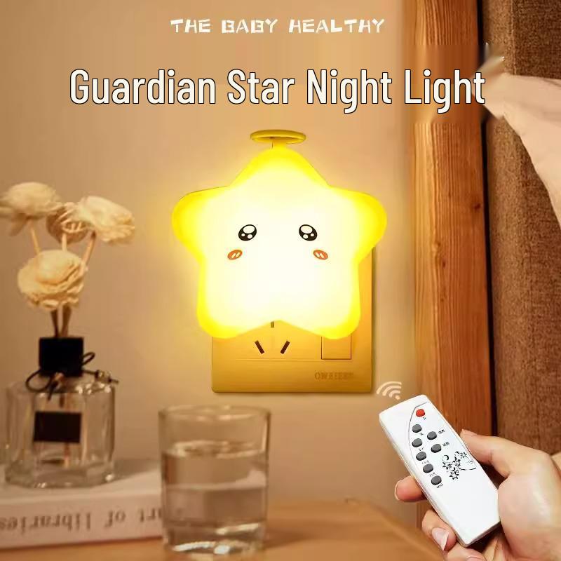 Guardian Star Bedside Table Lamp - Creative Plug-in Night Light for Bedroom
