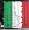 Závěs do sprchy s vlajkou Itálie Design Kolosea Italské téma Dekor Národní hrdost Koupelna Len 180X230