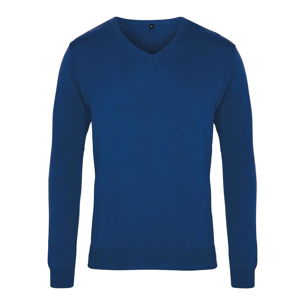 Premier Mens Knitted V Neck Sweater Top
