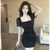 French Square Neck Summer Dress: Women's Puff Sleeve, Pleated Mesh Bodycon, Sexy A-line Mini Skirt