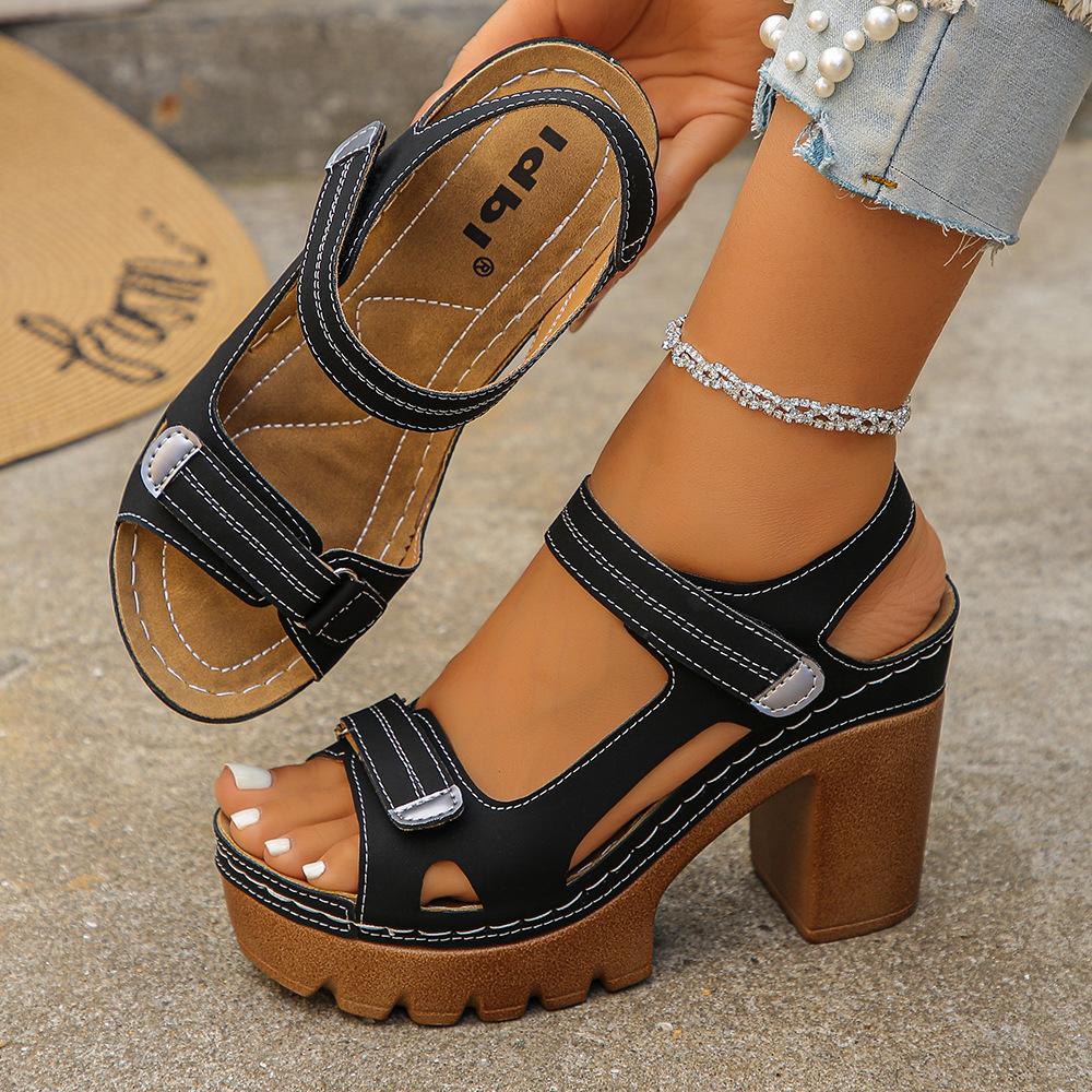 Sandali da Donna con Tacco Alto - Eleganti e Traspiranti, Design Open-Toe con Cinturino Regolabile, Calzature per Uscite Quotidiane, Incontri Sociali,