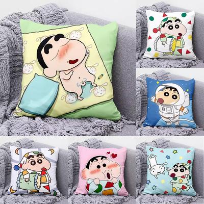 Cute Crayon Shin-chan Cartoon-Printed Pillowcases for a Cozy Sleep! Sofa Cushion Cover, Room Decoration, Gifts